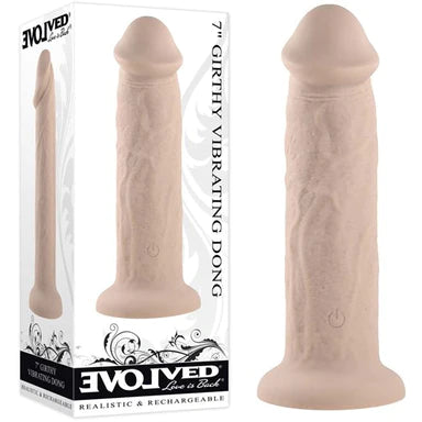 dildo collector discounts-Girthy Realistic Vibrating Dildo 7" by Evolved