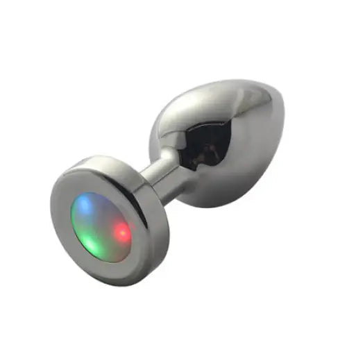 anal toys for discreet relaxation-Ple'sur 3-Setting LED Light-Up Metal Anal Plug