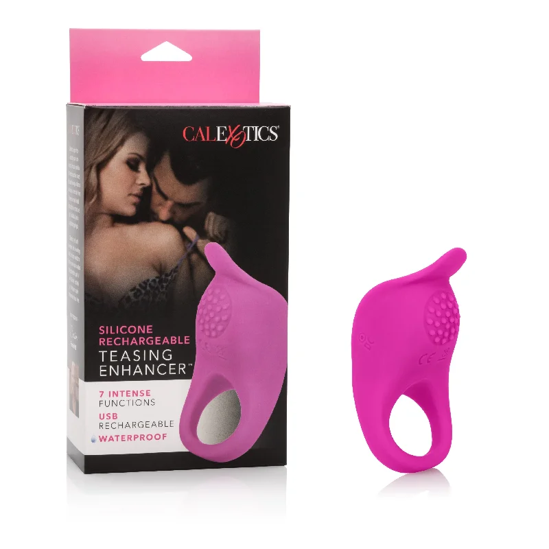 cock ring battery tips-USB Rechargeable Silicone Pleasure Ring with 7 Functions