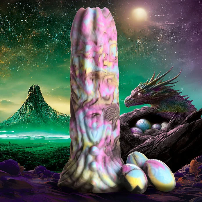 dildo ergonomic discounts-Creature Cock Dragon Spawn Dragon Ovipositor Silicone Dildo with Eggs