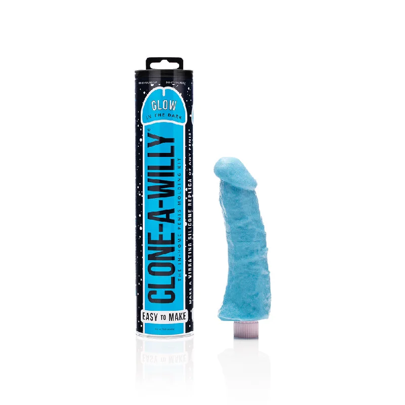 dildo weight comparison-Clone-A-Willy DIY Vibrating Dildo Kit Glow-in-the-Dark Blue