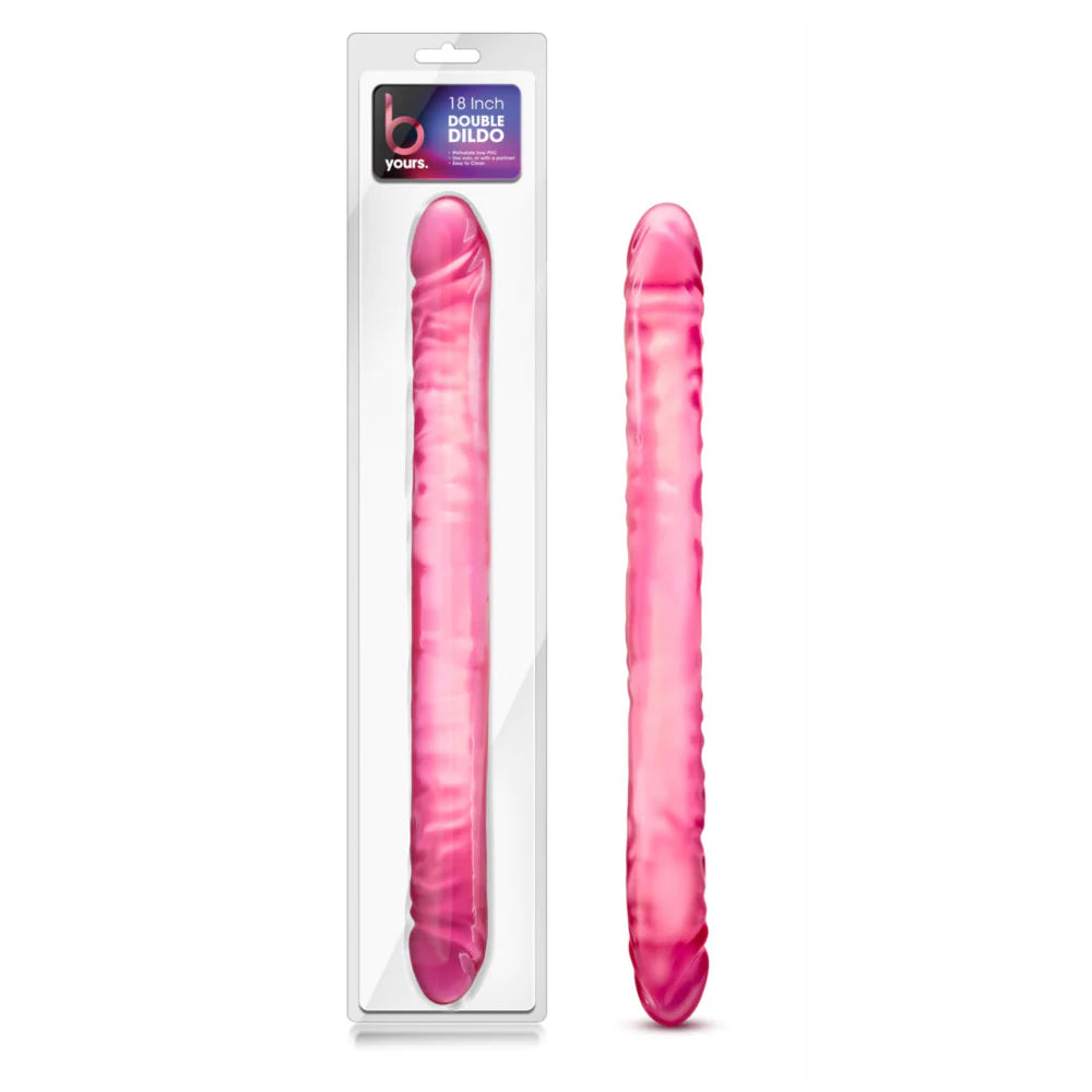 dildo beginner bundles-B Yours Pink 18-Inch Long Dildo