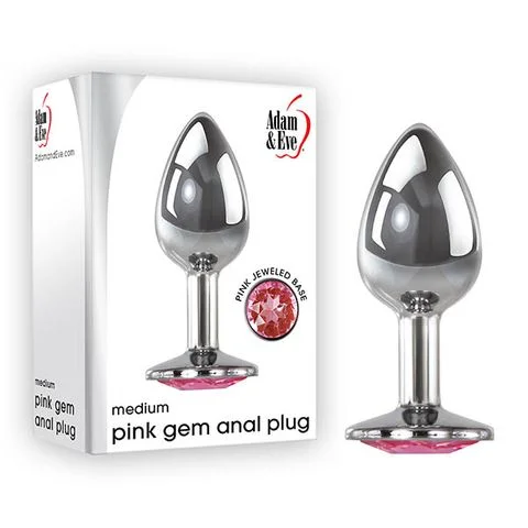 anal toys for gentle vibes-Adam & Eve Pink Gem Anal Plug - Medium