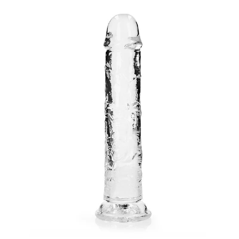 dildo price benefits-RealRock Crystal Clear Straight 9 in. Dildo Without Balls Clear