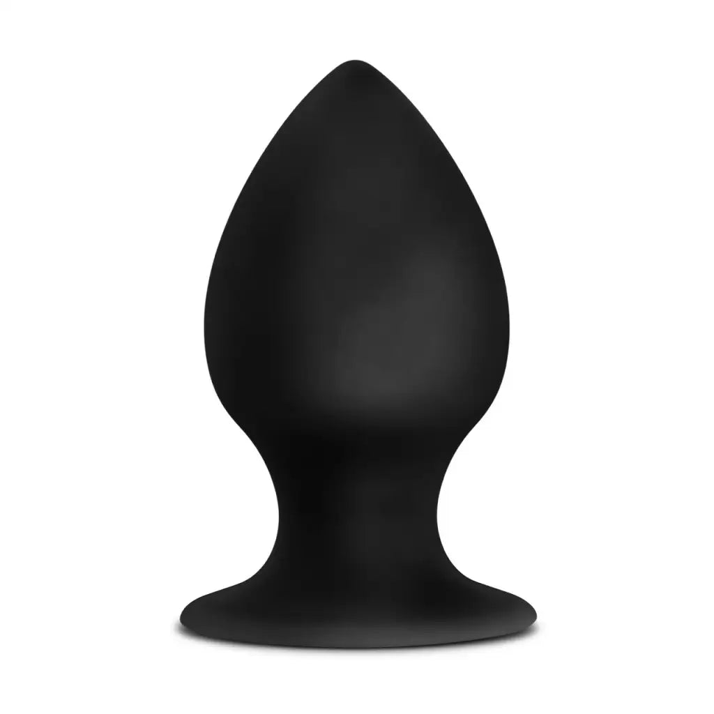 anal toys with easy texture-Blush Anal Adventures Platinum Silicone Anal Stout Plug Black