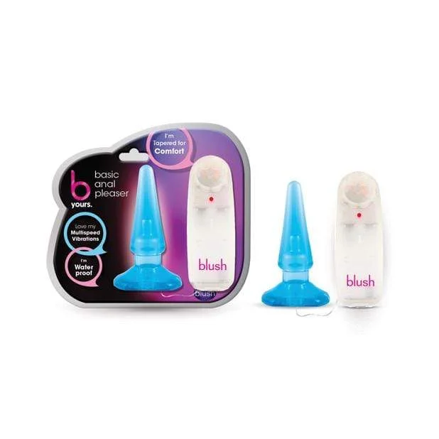 anal toys with smooth design-Blush Novelties - B Yours Remote Control Basic Anal Pleaser Plug (Blue)