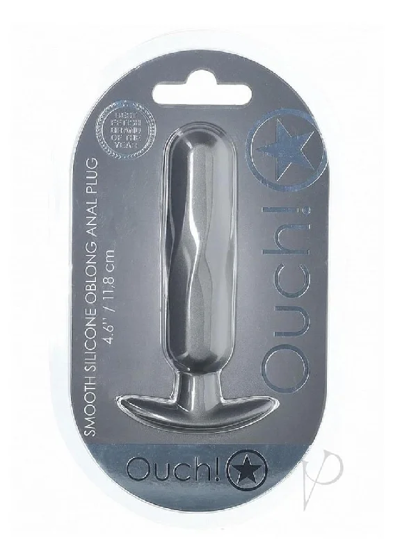 anal toys for couple relaxation-Ouch Oblong Anal Plug Gun Metal