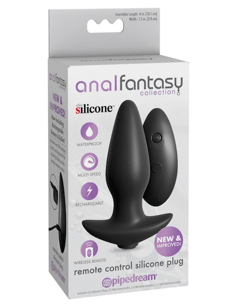 anal toys for sensory vibes-Anal Fantasy Remote Control Silicone Plug