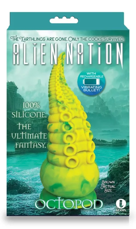 dildo suction benefits-Alien Nation Octopod Vibrating Silicone Creature Dildo