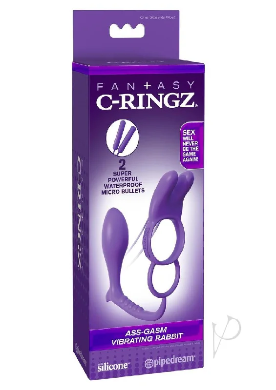 anal toys with sleek design-Fcr Ass Gasm Vibrating Rabbit Purple