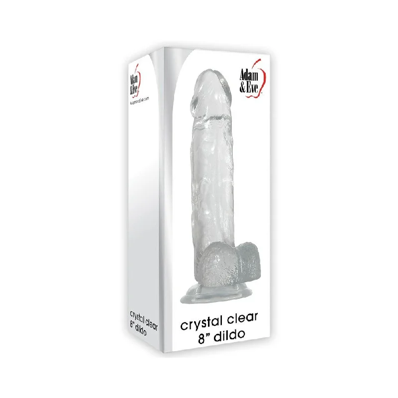 dildo texture innovations-Adam & Eve Crystal Clear 8 in. Dildo