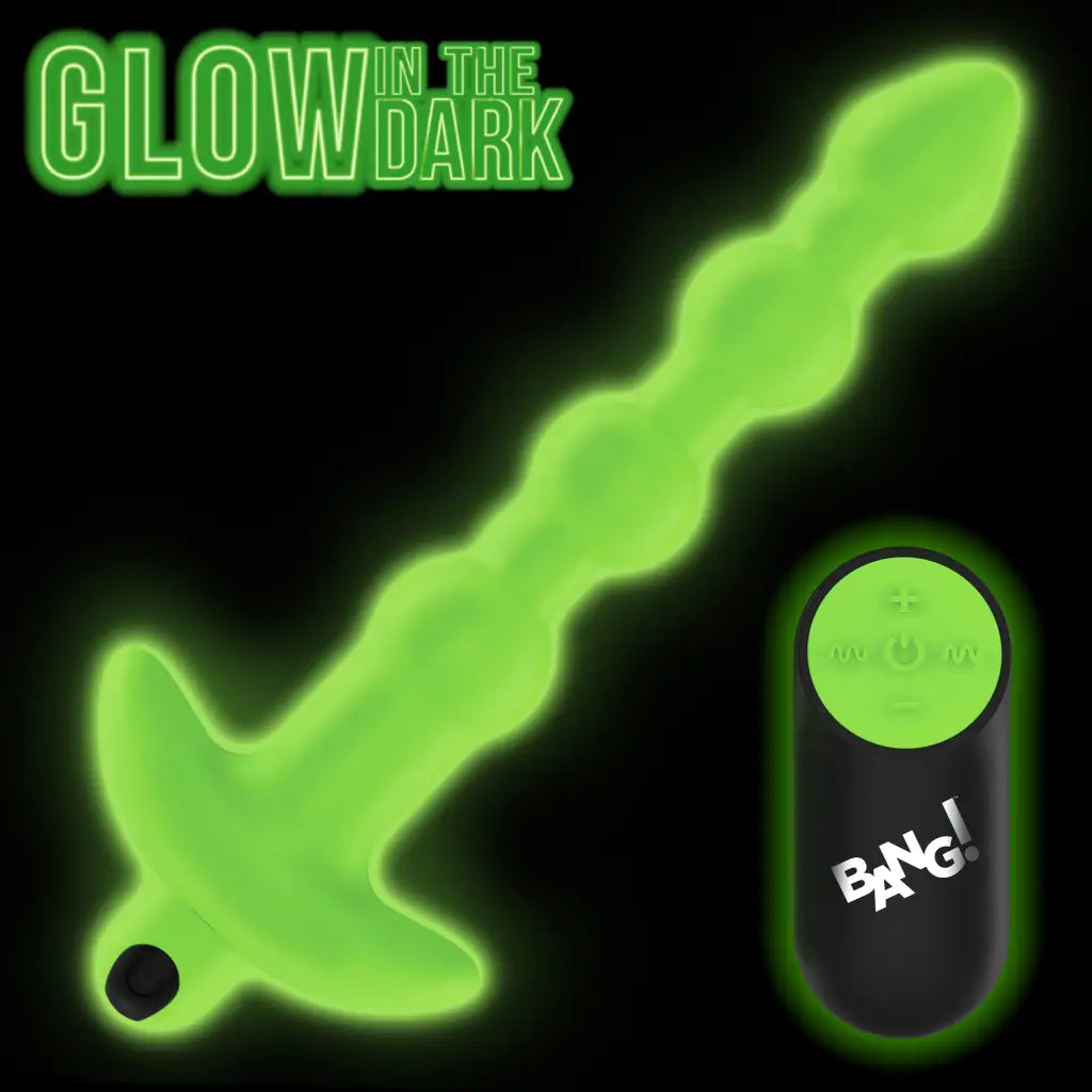 anal toys with smooth tip-BANG! Glow-in-the-dark Silicone Anal Beads