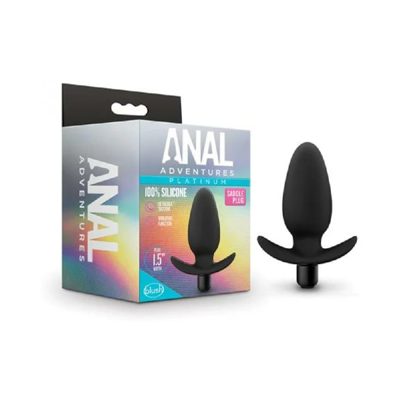 anal toys for intimate pleasure-Blush Anal Adventures Platinum Silicone Saddle Plug - Black