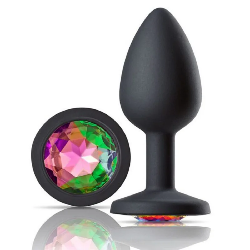 anal toys with sleek shape-Silicone Jeweled Anal Plug - Perfect For Beginners!