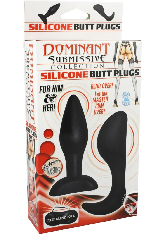 anal toys for anal relaxation-Dominant Submissive Butt Plug Black