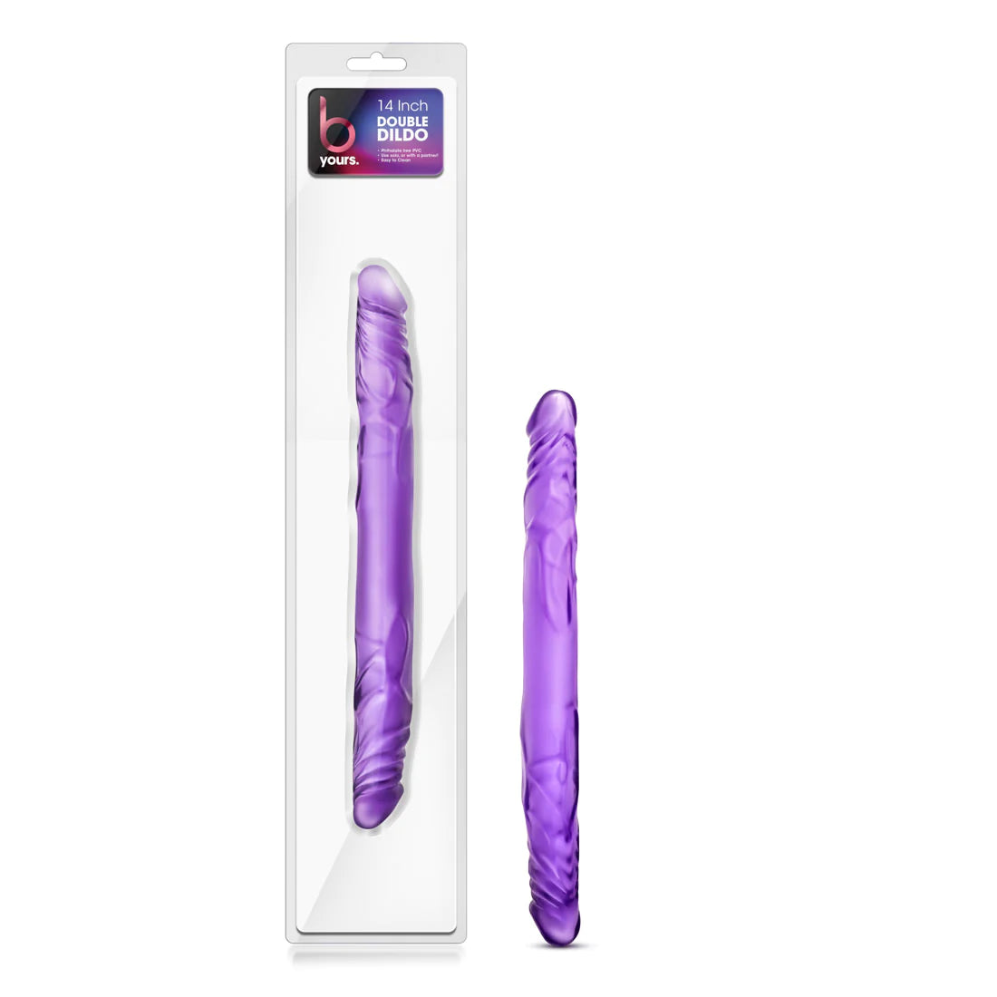 dildo durability offers-B Yours Purple 14-Inch Long Dildo