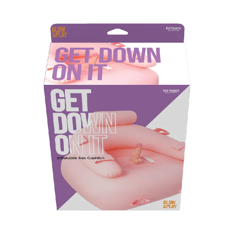 dildo repair features-Get Down On It Inflatable Cusion with Wire Controller Dildo and Wrist/Leg Straps