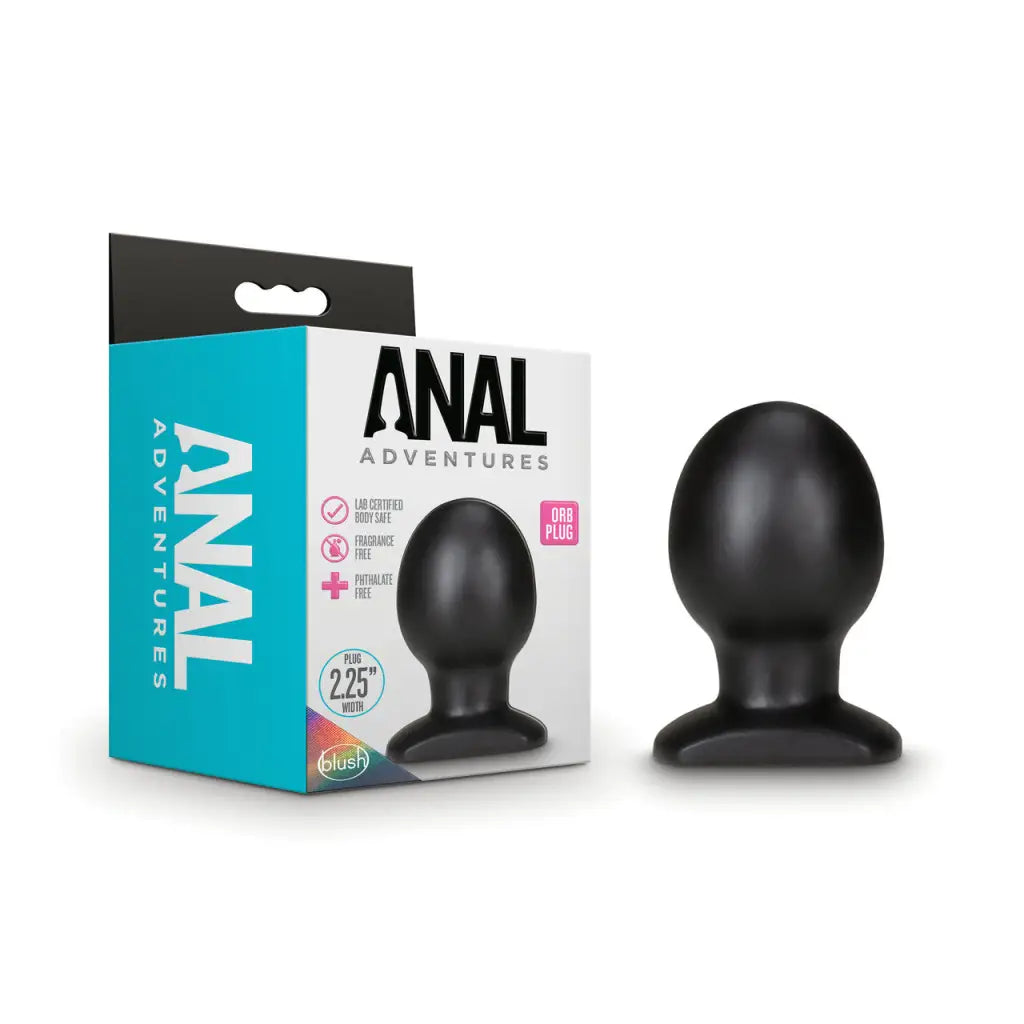 anal toys with sleek tip-Blush Anal Adventures Orb Plug Black