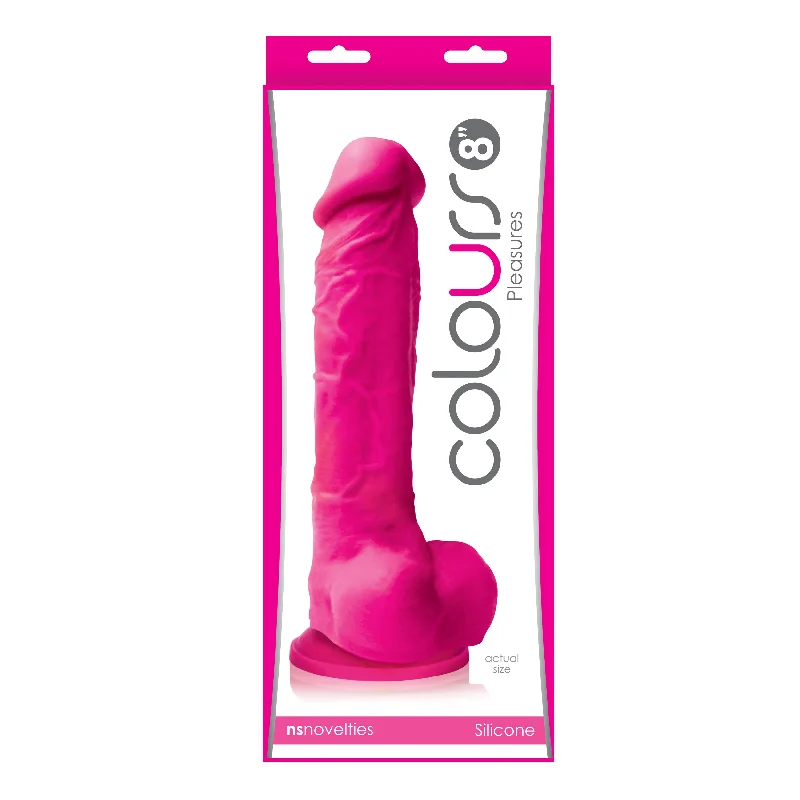 dildo temperature play-Colours Pleasures 8 in. Dildo Pink