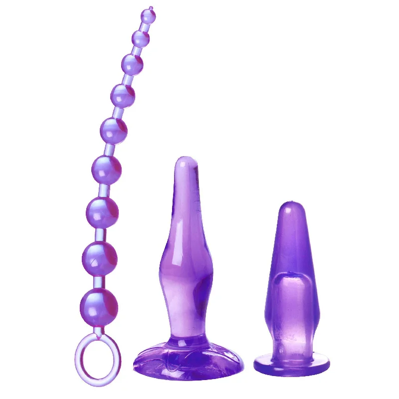 anal toys for intimate vibes-Amethyst Adventure 3 Pieces Anal Toy Kit