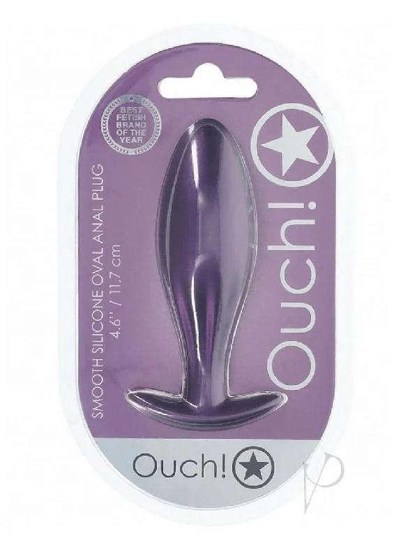 anal toys for sensory pleasure-Ouch Oval Anal Plug Metallic Purple