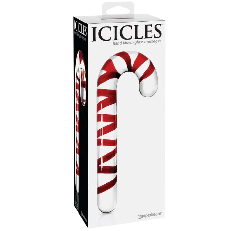 dildo ergonomic discounts-Candy Cane Glass Dildo