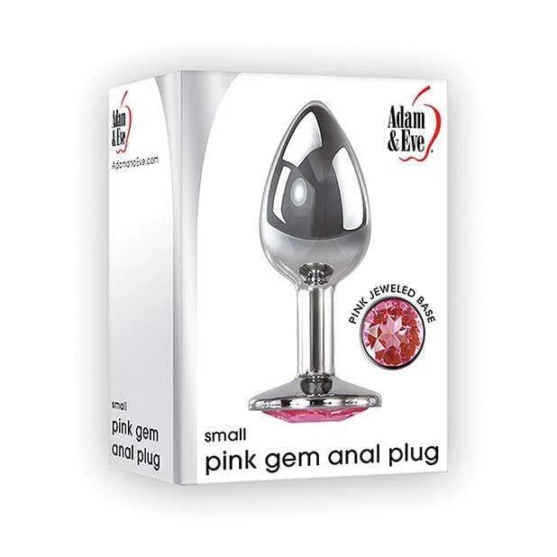 anal toys for sensory pleasure-Adam & Eve - Pink Gem Anal Plug Small (Silver)