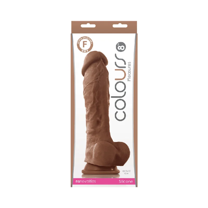 dildo suction strength-Colours Pleasures 8 in. Dildo Brown