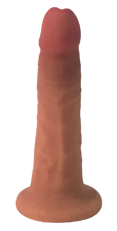 dildo support features-Easy Riders 6" Slim Bioskin Dildo - Caramel