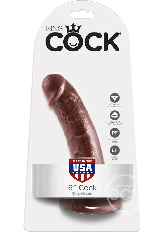 dildo vibration reviews-King Cock Dildo 6in - Chocolate