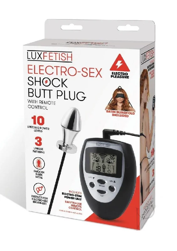 anal toys with soft tip-Lux F Electro Sex Shock Plug Remote