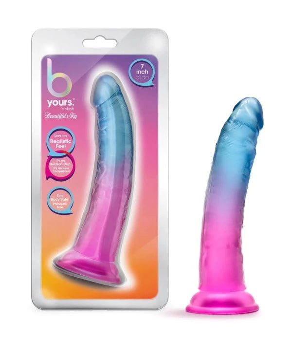 dildo artisan discounts-B Yours ''Beautiful Sky'' 7 Inch Dildo -Sunset