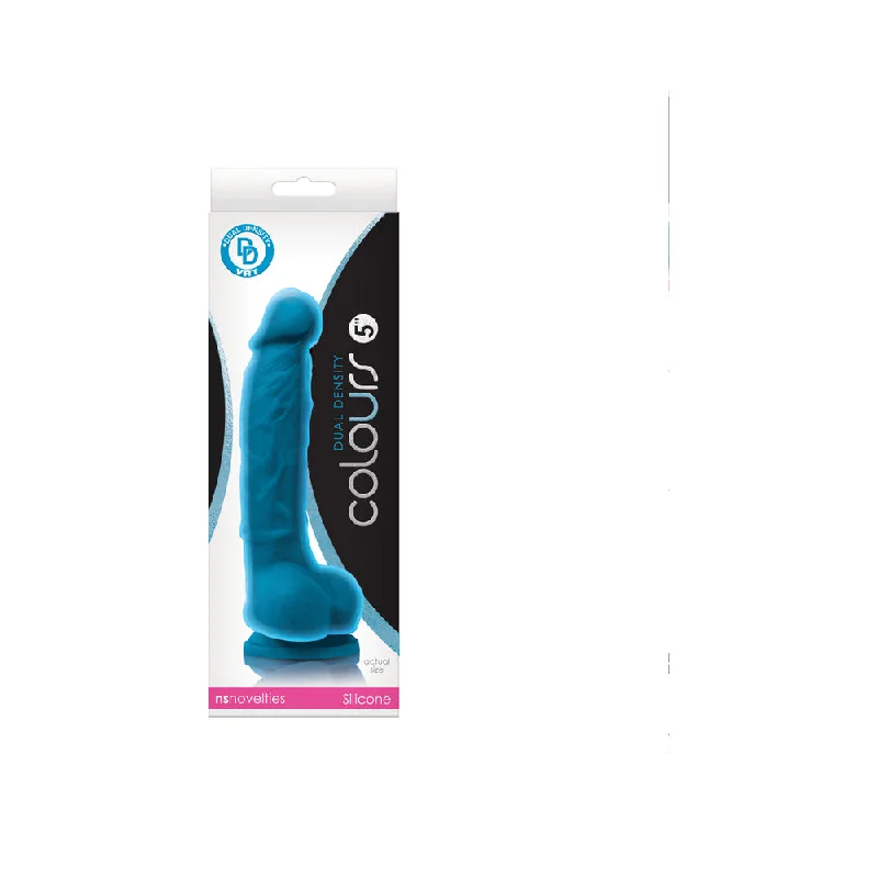 dildo safety guide-Colours Dual Density 5 in. Dildo Blue