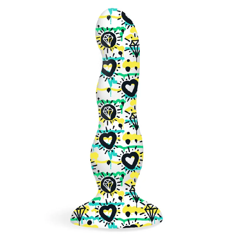 dildo cold tutorial-Collage "Diamonds & Hearts" Tattooed Dildo