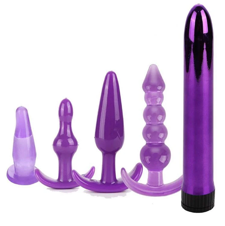 anal toys with sleek grip-Bundle Anal Sex Toy Kit (5 Piece)