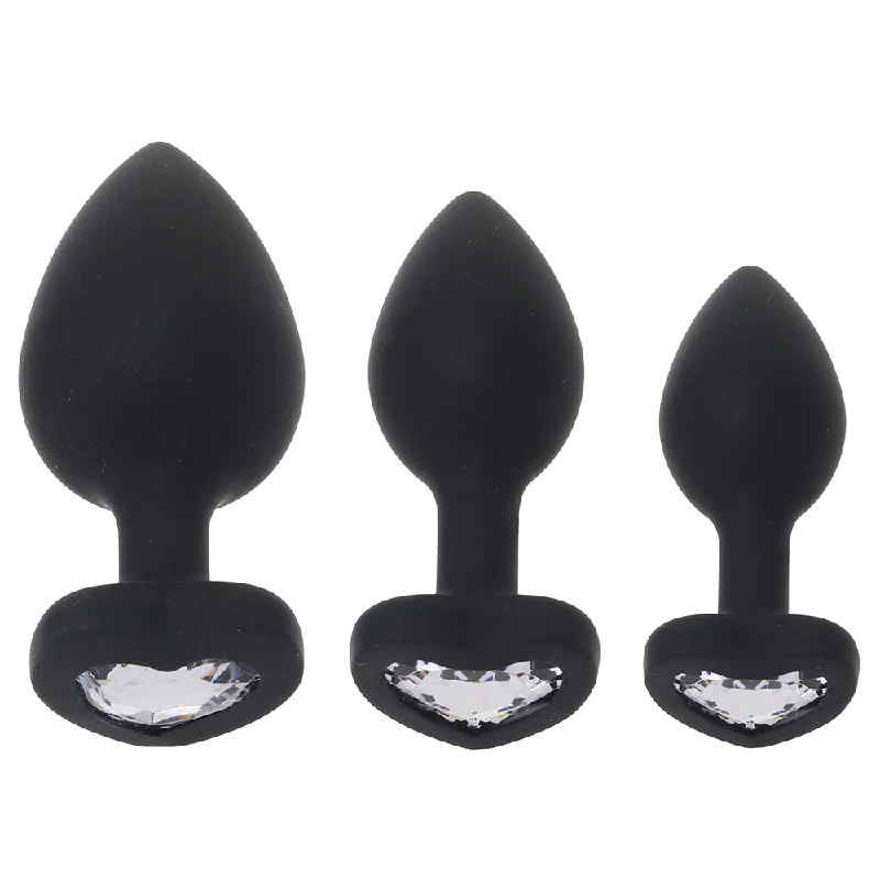 anal toys for couple massage-Gemsations Heart Gem Silicone Anal Training Kit