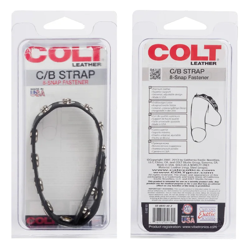 cock ring beginner solutions-Colt 8 Snap Leather Strap: Fun and Secure Playtime Accessory