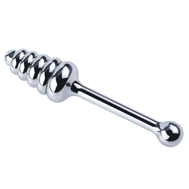 anal toys for sensory pleasure-Aluminum Grip Anal Plug Erotic