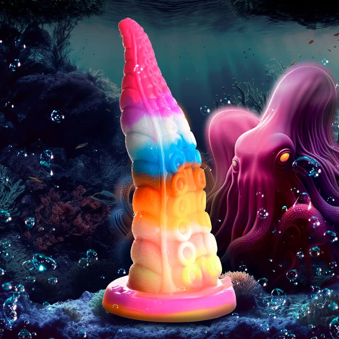 dildo safety discounts-Luminoctopus Glow-in-the-Dark Tentacle Dildo