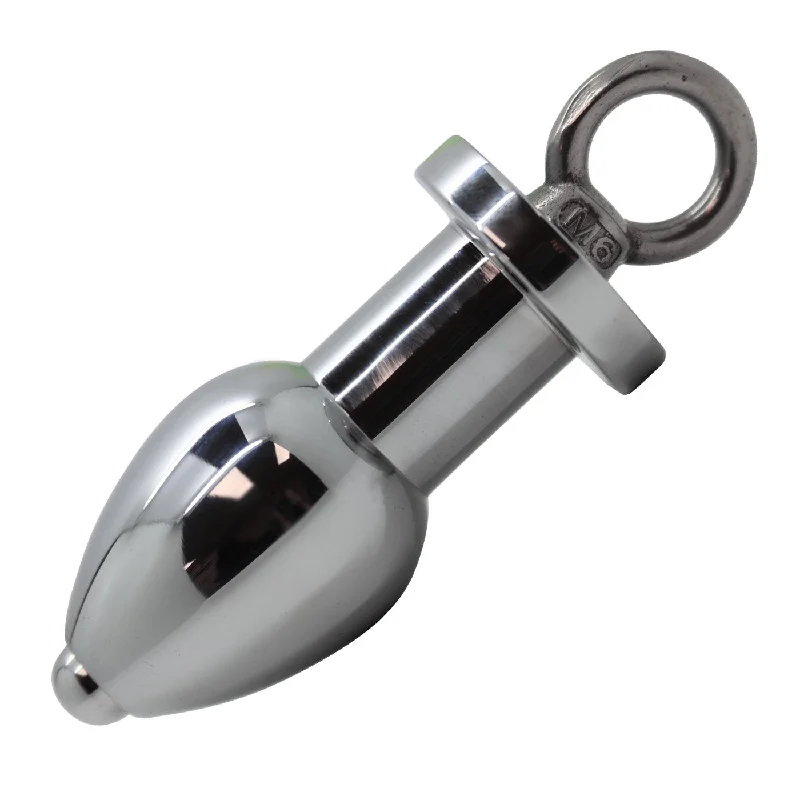 anal toys with soft shape-Thru Hole Enema Metal Butt Plug With Removable Core