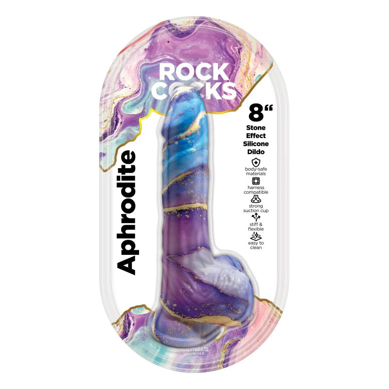 dildo length promotions-Rock Cocks - Aphrodite 8" Textured Dildo