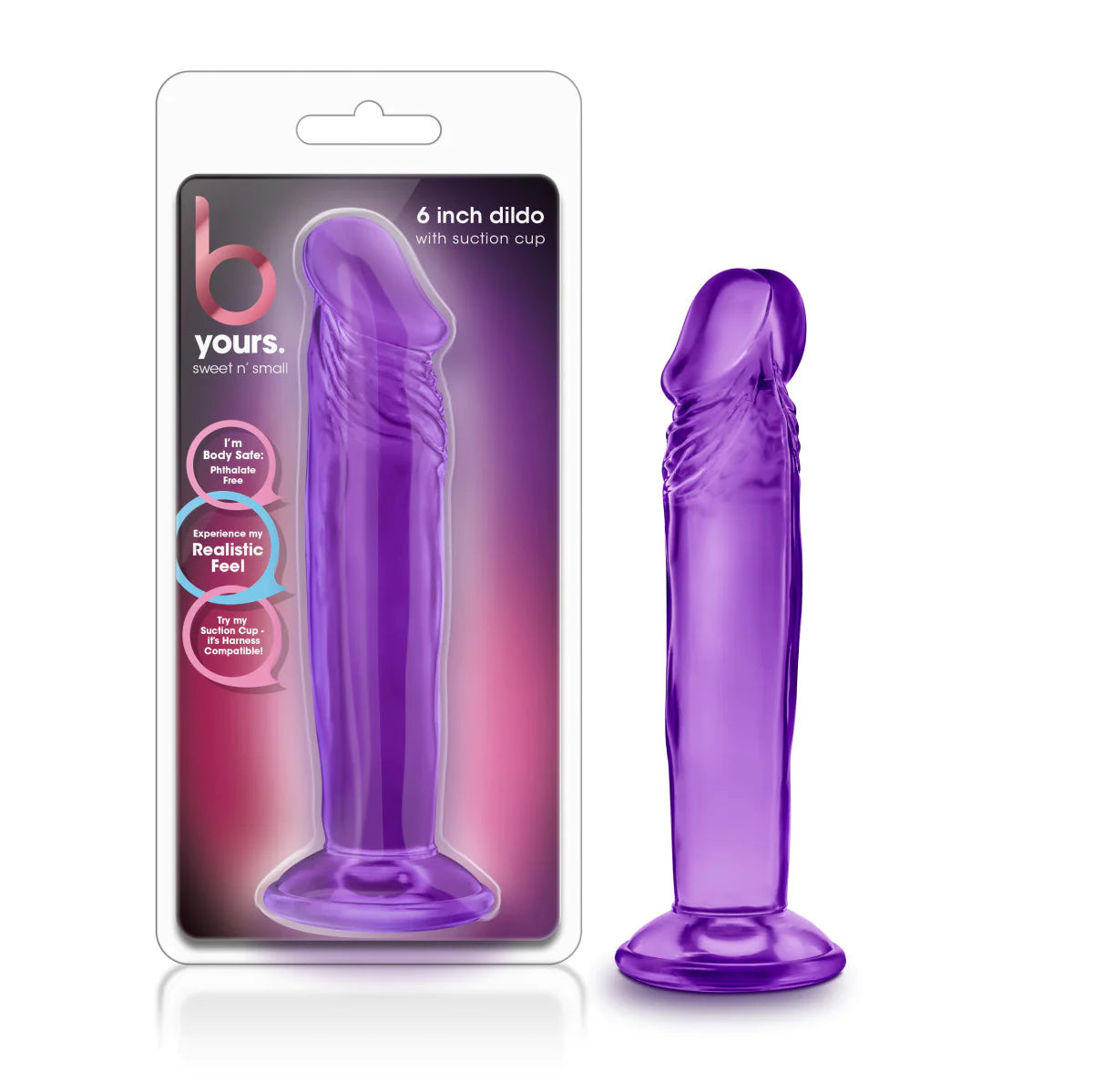 dildo flexibility deals-B Yours Sweet N' Small 6 Realistic Purple 6.5-Inch Long Dildo