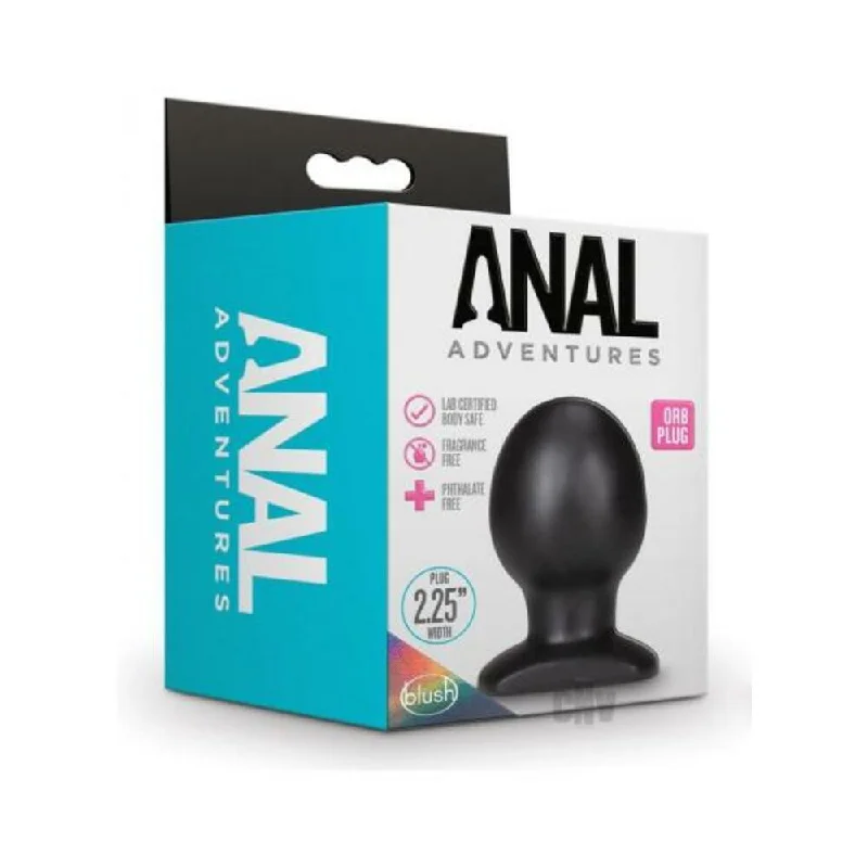 anal toys for discreet massage-Blush Anal Adventures Orb Plug - Black