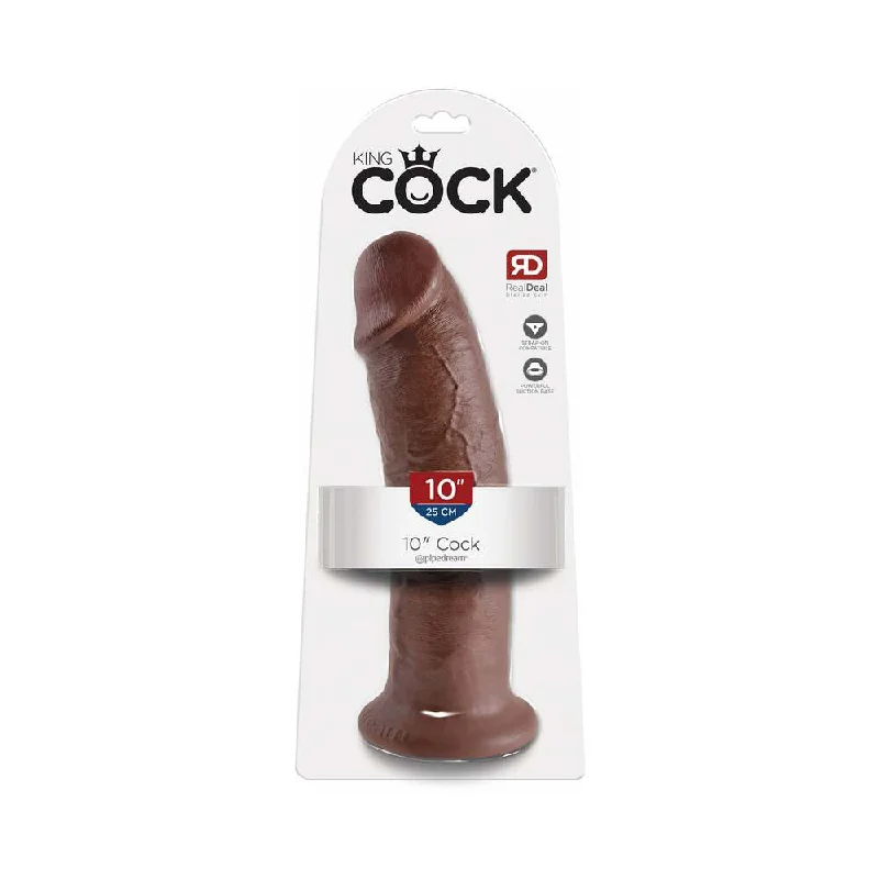 dildo discount codes-King Cock 10 in. Cock Realistic Dildo With Suction Cup Brown