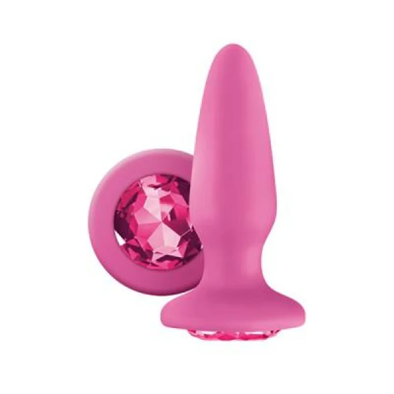 anal toys with easy grip-Glams Anal Plug Pink Gem