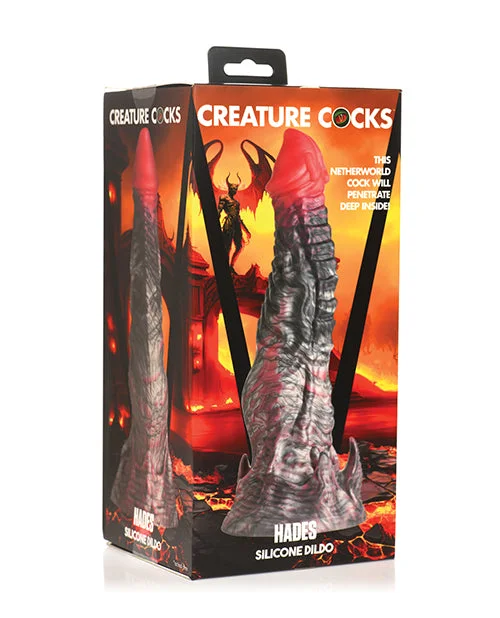 dildo suction upgrades-Creature Cocks Hades Silicone Dildo - Medium