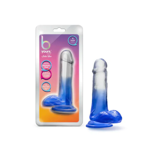 dildo artisan offers-B Yours Stella Blue Dildo 7" by Blush Novelties