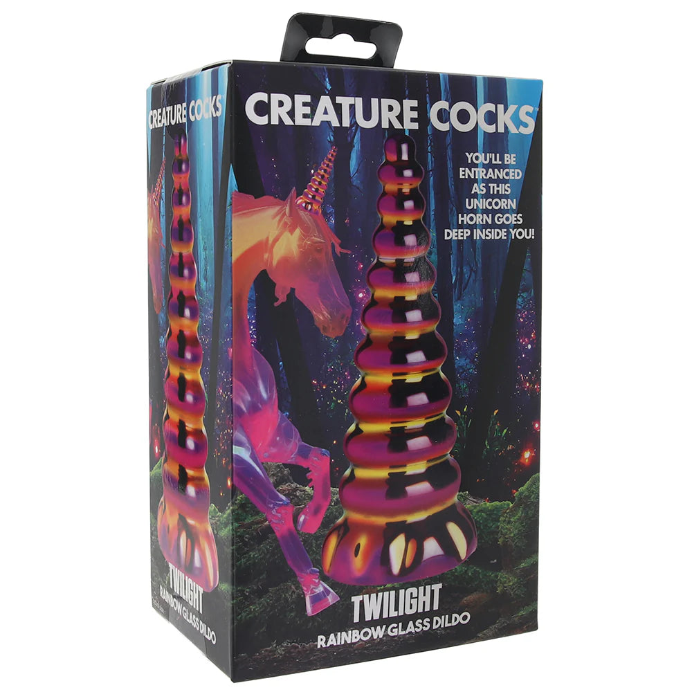 dildo collector offers-Creature Cocks ''Twilight Rainbow'' Glass Dildo