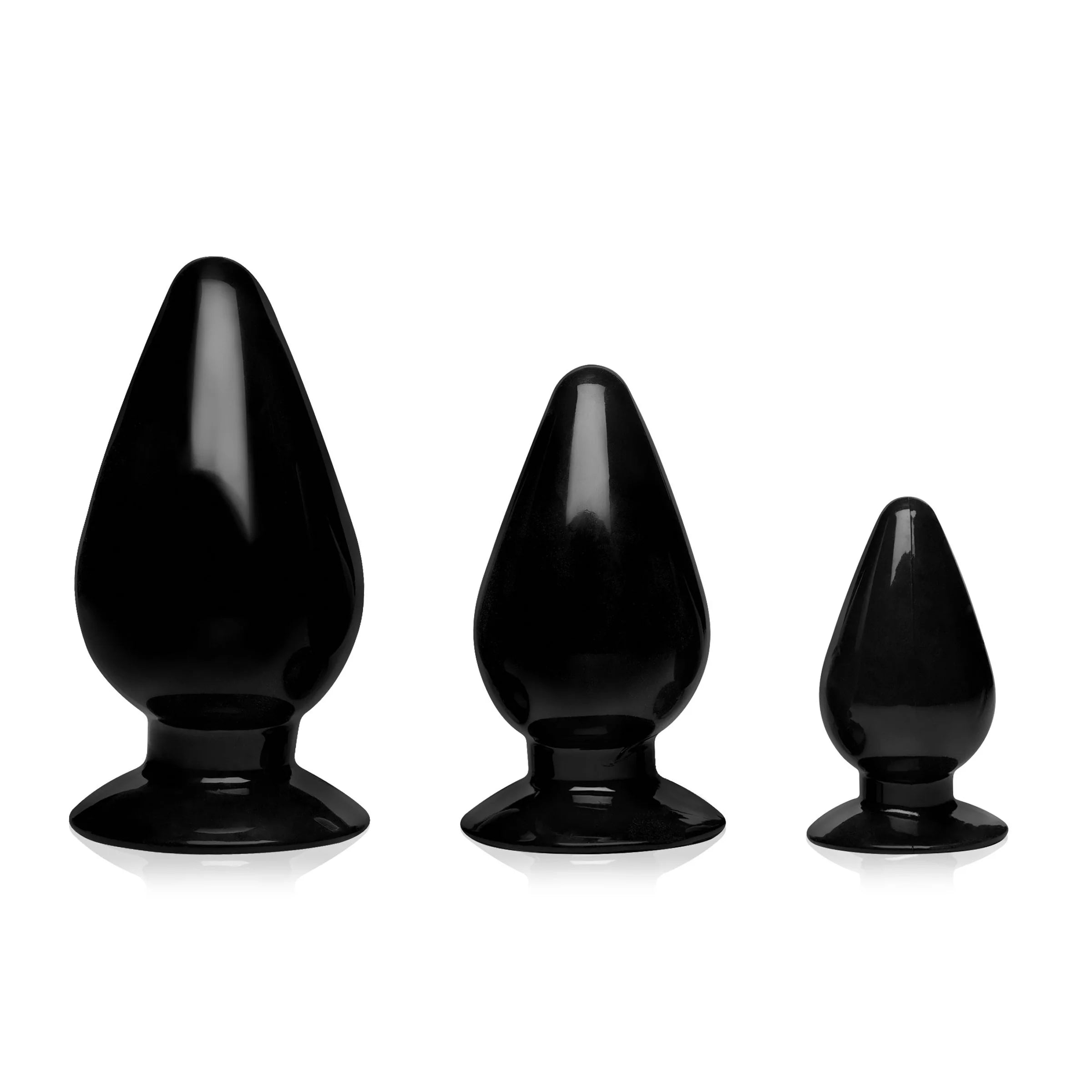 anal toys for sensory vibes-Master Series Triple Cones Anal Plug Set