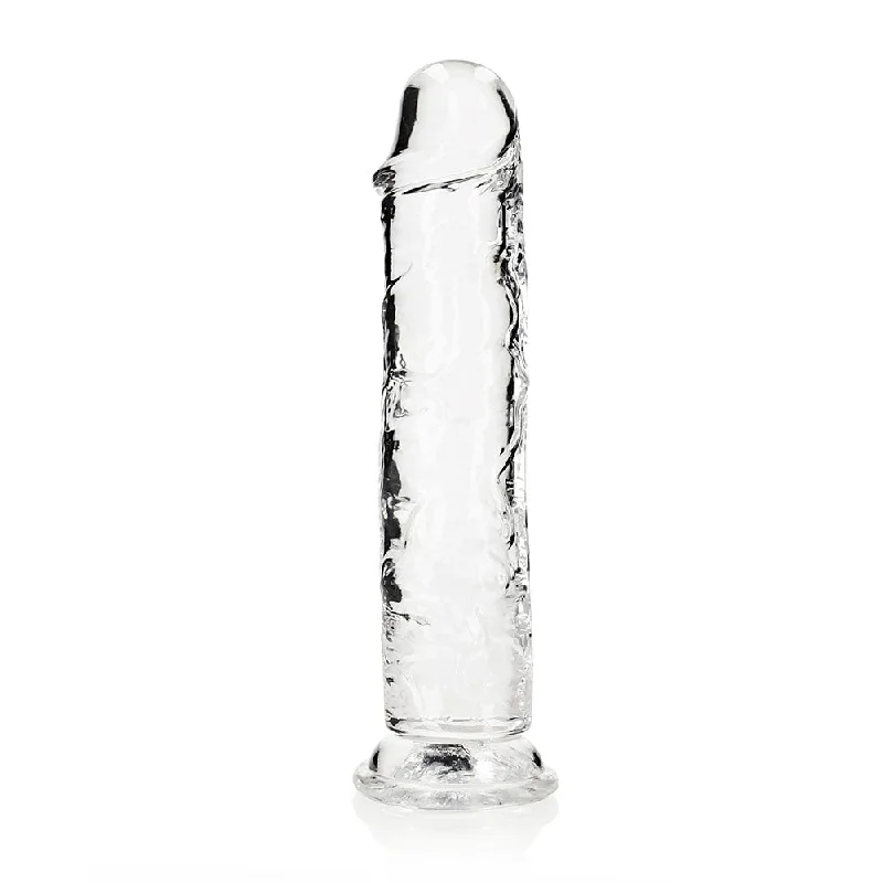 dildo durability upgrades-RealRock Crystal Clear Straight 10 in. Dildo Without Balls Clear